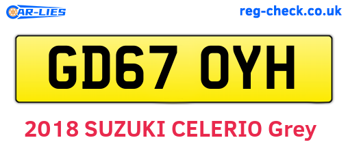 GD67OYH are the vehicle registration plates.