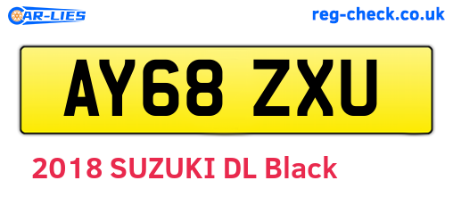 AY68ZXU are the vehicle registration plates.
