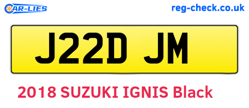 J22DJM are the vehicle registration plates.