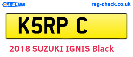 K5RPC are the vehicle registration plates.