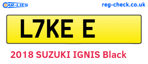 L7KEE are the vehicle registration plates.