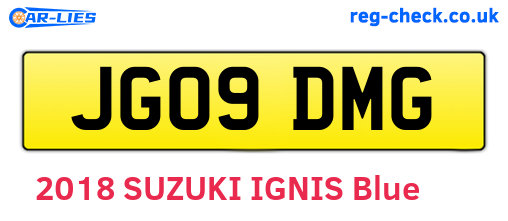 JG09DMG are the vehicle registration plates.