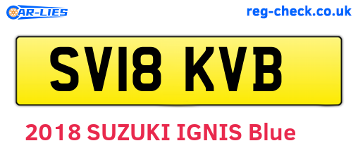 SV18KVB are the vehicle registration plates.