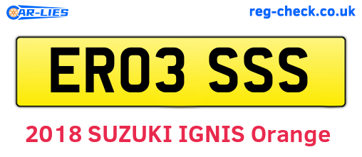ER03SSS are the vehicle registration plates.