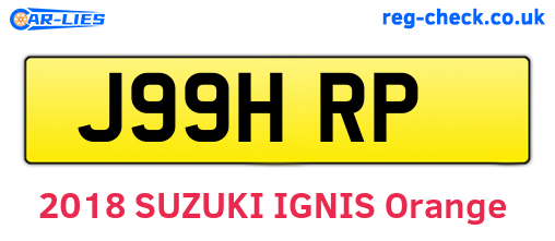 J99HRP are the vehicle registration plates.