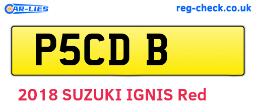 P5CDB are the vehicle registration plates.