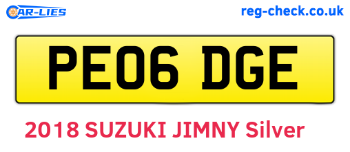 PE06DGE are the vehicle registration plates.