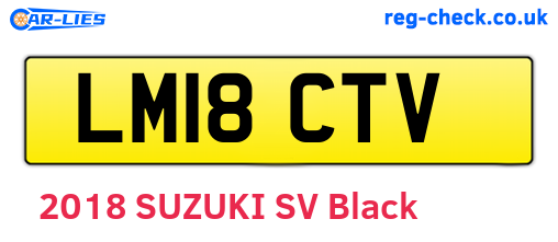 LM18CTV are the vehicle registration plates.