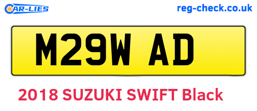 M29WAD are the vehicle registration plates.