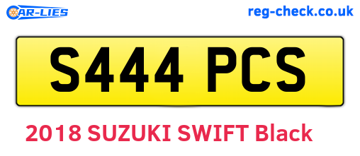 S444PCS are the vehicle registration plates.