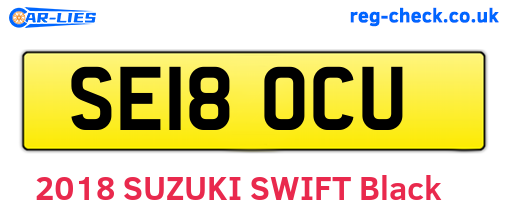 SE18OCU are the vehicle registration plates.