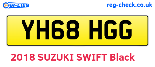 YH68HGG are the vehicle registration plates.