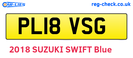 PL18VSG are the vehicle registration plates.