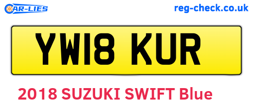 YW18KUR are the vehicle registration plates.