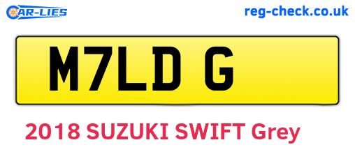 M7LDG are the vehicle registration plates.