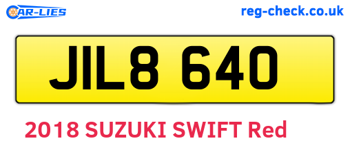 JIL8640 are the vehicle registration plates.