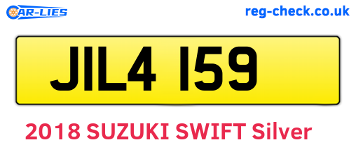 JIL4159 are the vehicle registration plates.