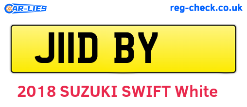 J11DBY are the vehicle registration plates.