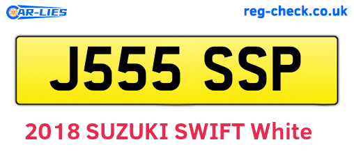 J555SSP are the vehicle registration plates.