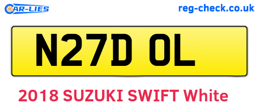 N27DOL are the vehicle registration plates.