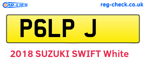 P6LPJ are the vehicle registration plates.