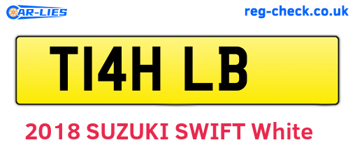T14HLB are the vehicle registration plates.