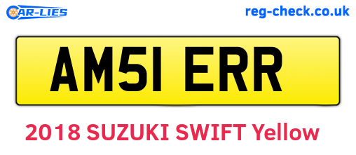 AM51ERR are the vehicle registration plates.