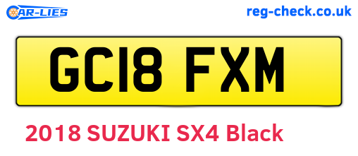 GC18FXM are the vehicle registration plates.