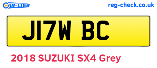 J17WBC are the vehicle registration plates.