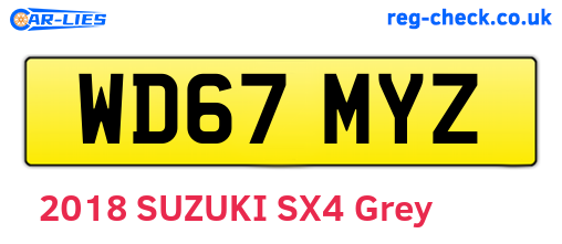 WD67MYZ are the vehicle registration plates.