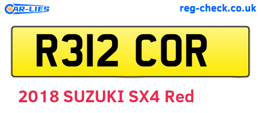R312COR are the vehicle registration plates.