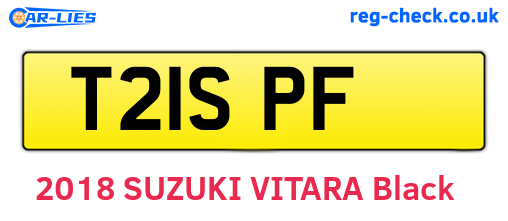 T21SPF are the vehicle registration plates.