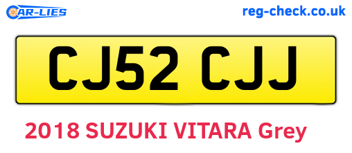 CJ52CJJ are the vehicle registration plates.