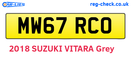MW67RCO are the vehicle registration plates.