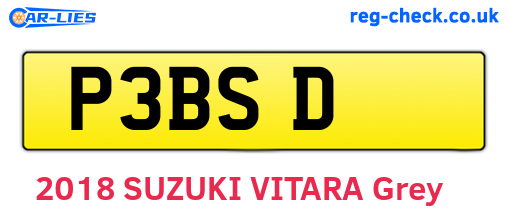 P3BSD are the vehicle registration plates.