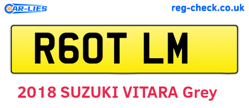 R60TLM are the vehicle registration plates.