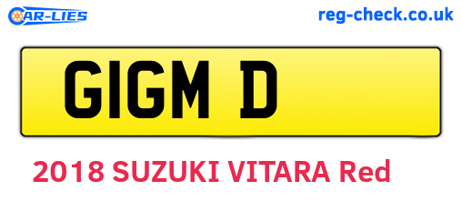 G1GMD are the vehicle registration plates.