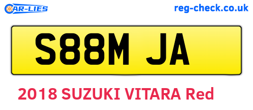 S88MJA are the vehicle registration plates.