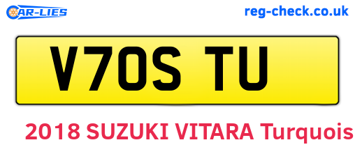 V70STU are the vehicle registration plates.