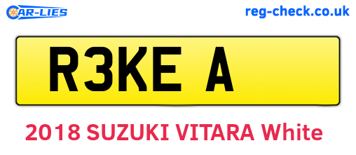 R3KEA are the vehicle registration plates.