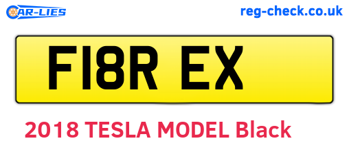 F18REX are the vehicle registration plates.