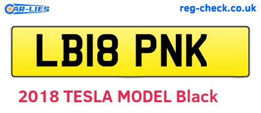 LB18PNK are the vehicle registration plates.