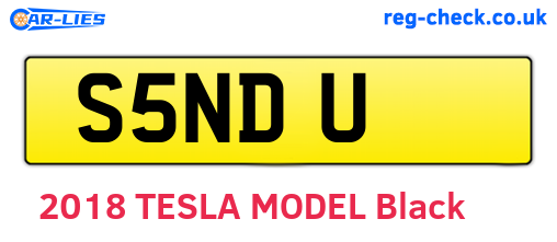 S5NDU are the vehicle registration plates.
