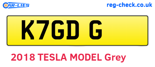 K7GDG are the vehicle registration plates.