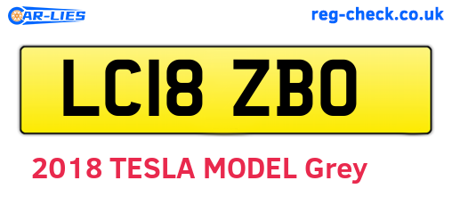 LC18ZBO are the vehicle registration plates.