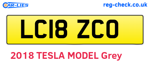 LC18ZCO are the vehicle registration plates.