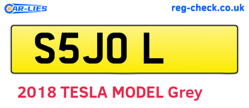 S5JOL are the vehicle registration plates.