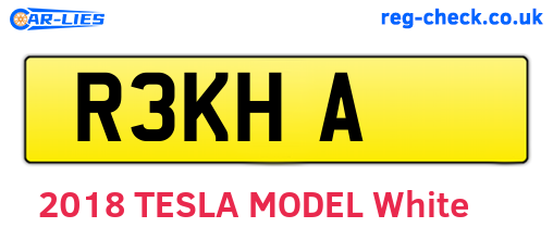 R3KHA are the vehicle registration plates.