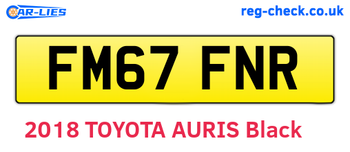 FM67FNR are the vehicle registration plates.