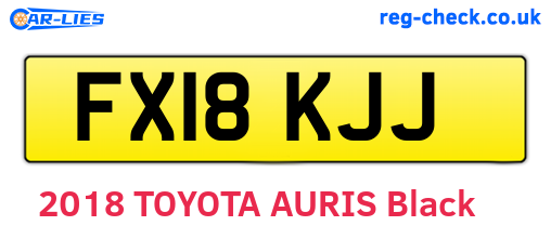 FX18KJJ are the vehicle registration plates.